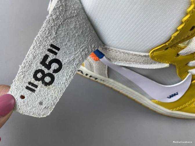 MaikeSneakers AQ0818-149 Air Yellow-Cone NRG Powder x Jordan White Dark Off-White 1 0708